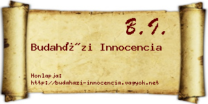 Budaházi Innocencia névjegykártya